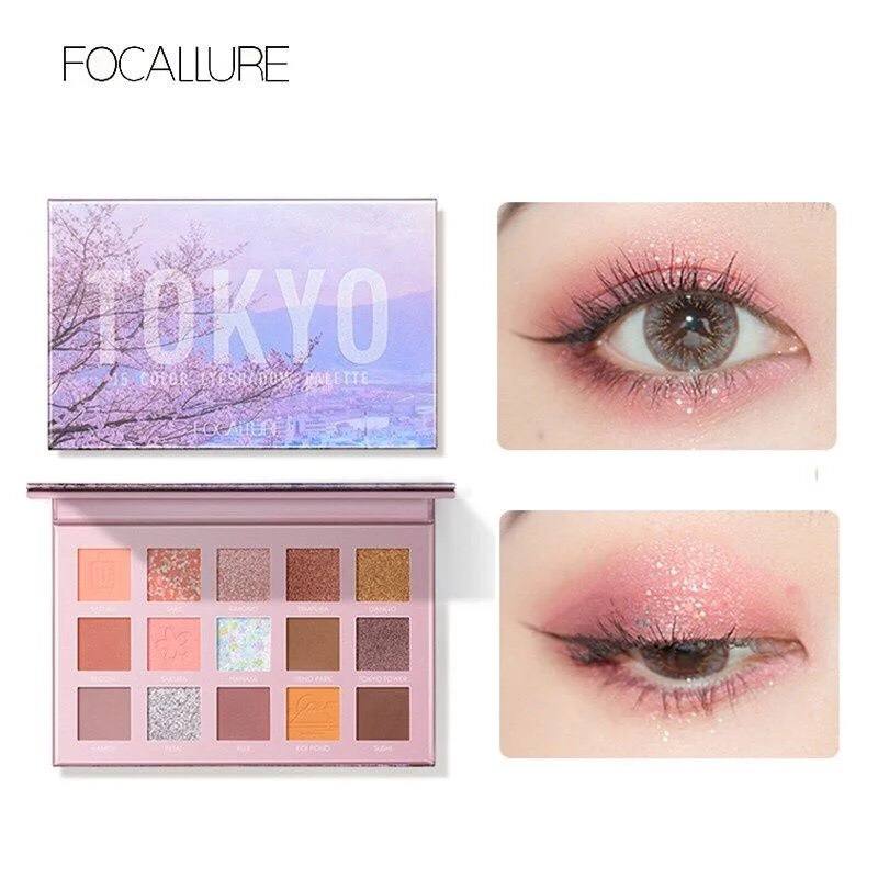 Bảng Phấn Mắt Focallure Tokyo 15 Màu Tông Nude Lâu Trôi