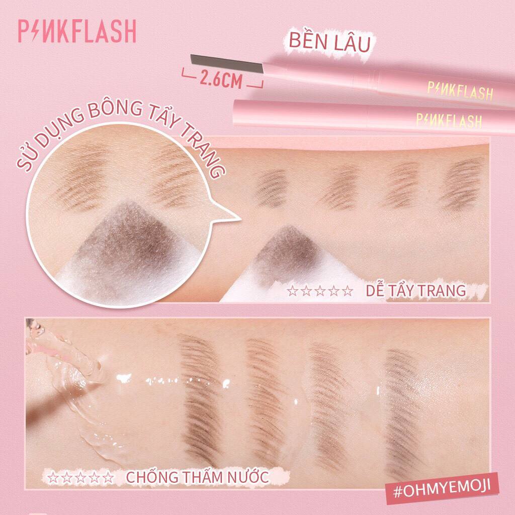 Bút Kẻ Mày PINKFLASH OhMyEmoji Chống Nước Tích Hợp