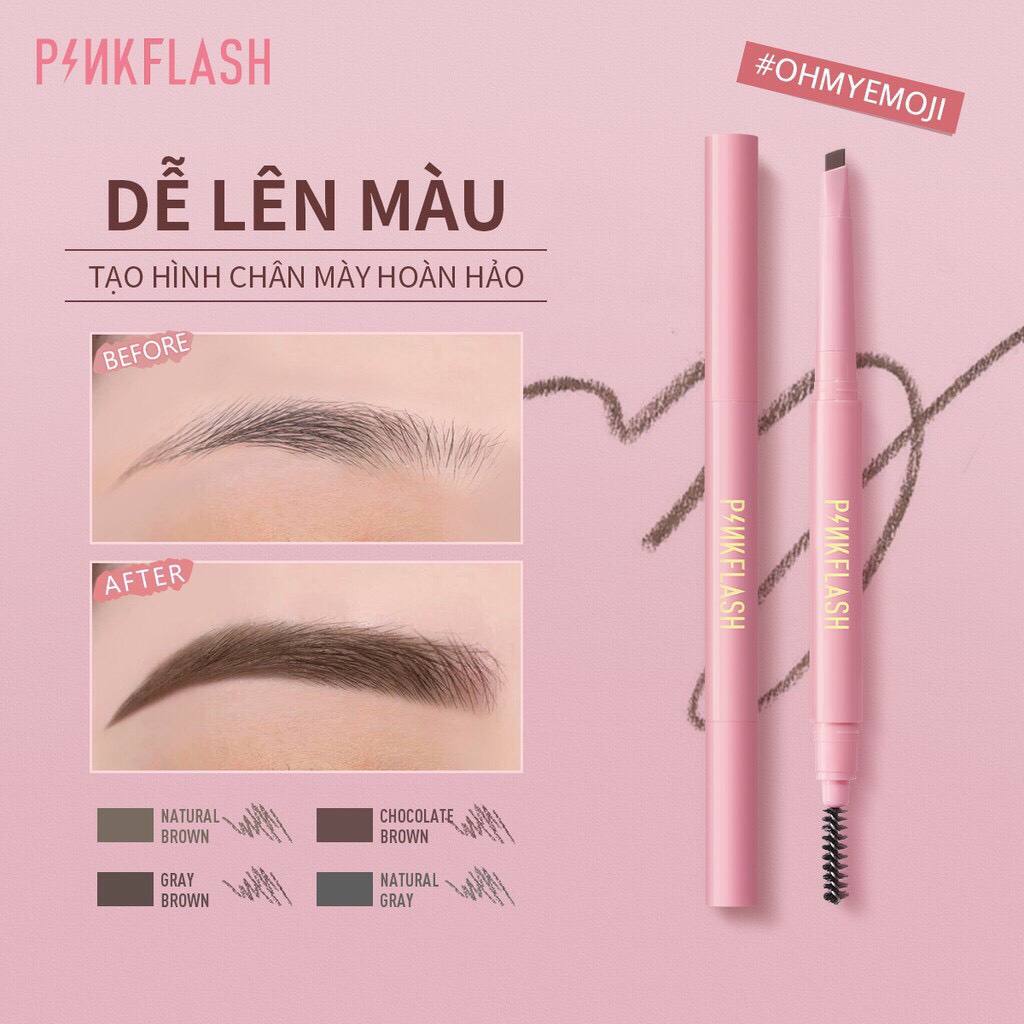 Bút Kẻ Mày PINKFLASH OhMyEmoji Chống Nước Tích Hợp