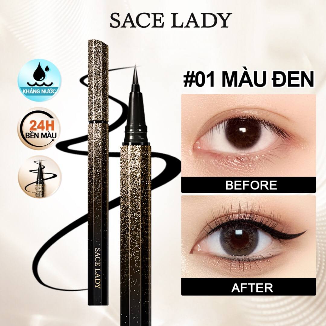 Bút kẻ mắt SACE LADY chống nhoè lâu trôi nhanh khô 1.2ml