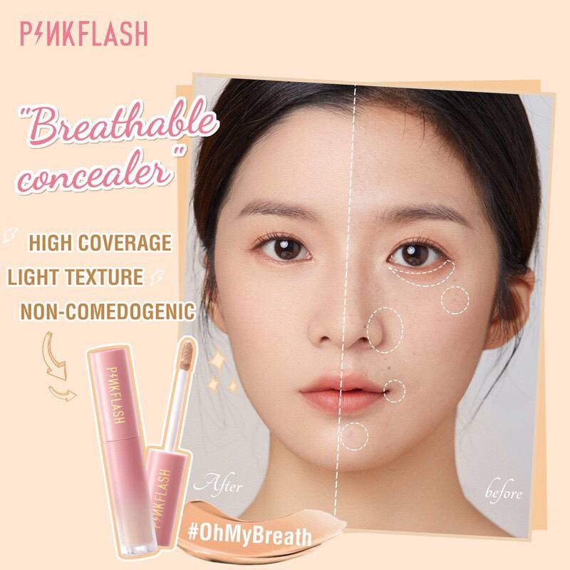 Kem Che Khuyết Điểm Pinkflash Lâu Trôi Kháng Nước Không Bị Vón Cục Độ Che Phủ Hoàn Hảo