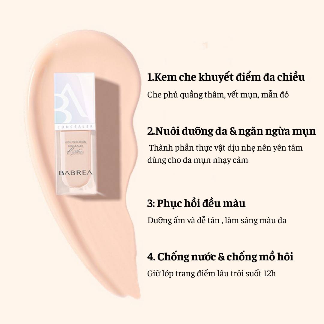 Kem che khuyết điểm Babrea High Precision Concealer