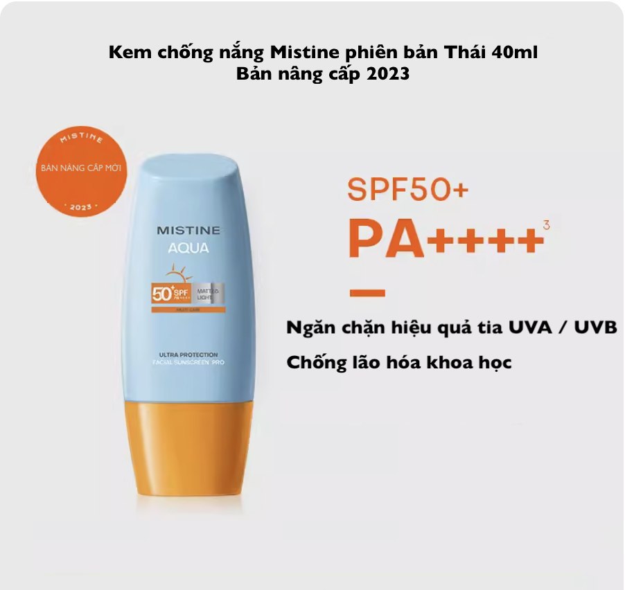 Kem chống nắng Mistine Aqua UV ULTRA