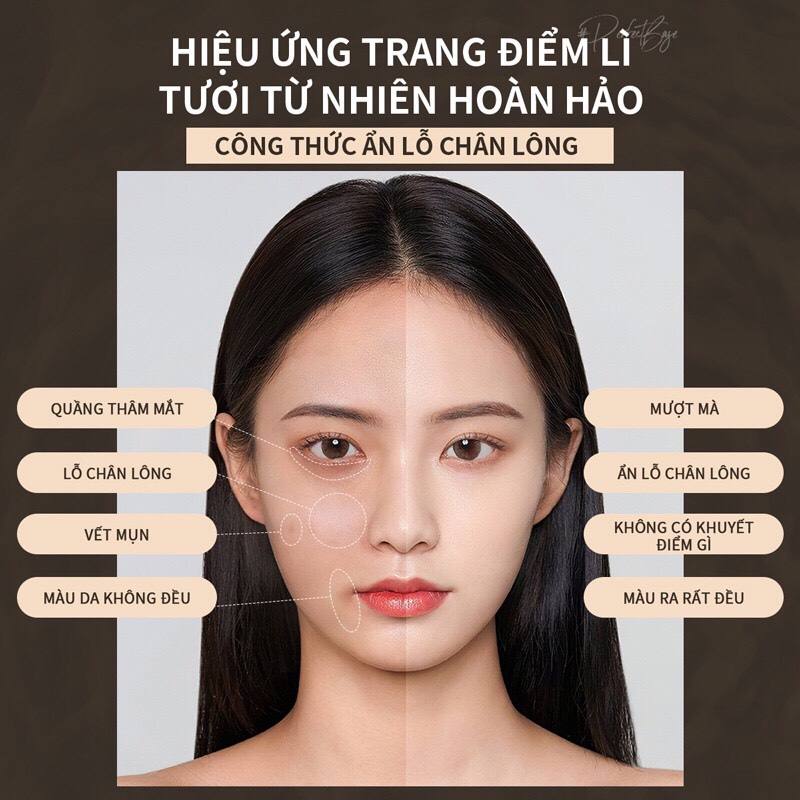 Kem nền FOCALLURE dạng lỏng kiểm soát dầu che lỗ chân lông tự nhiên