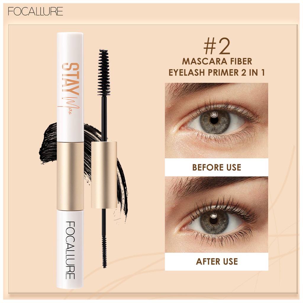 Mascara kiêm bút kẻ mắt và dung dịch lót mi FOCALLURE 2 trong 1