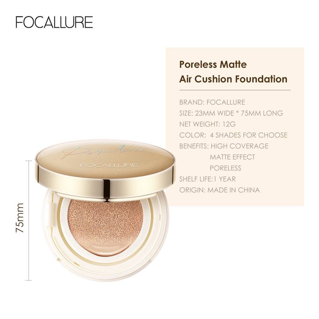 Phấn nước BB FOCALLURE PORELESS chống nước mỏng nhẹ