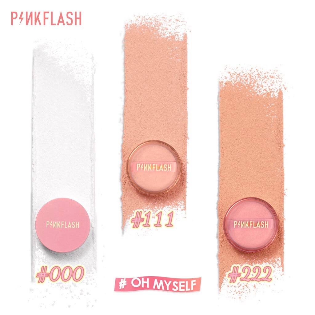 Phấn phủ PINKFLASH dạng bột kiềm dầu lâu trôi