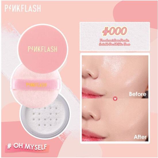 Phấn phủ PINKFLASH dạng bột kiềm dầu lâu trôi