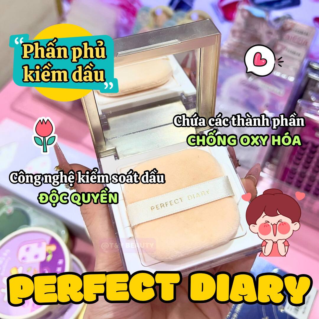 Phấn phủ kiềm dầu Perfect DiaryTranslucent Blurring Loose Powder