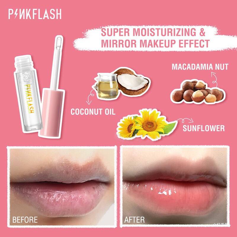 Son bóng dưỡng môi Pinkflash giữ ẩm làm sáng màu môi