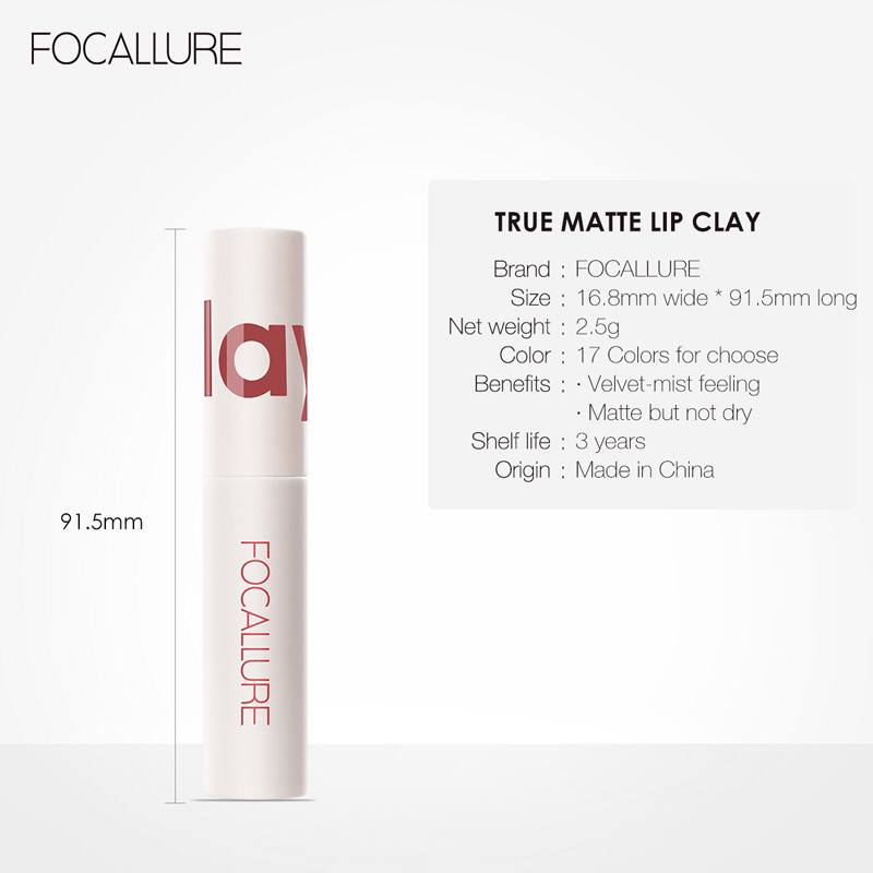 Son môi Clay Focallure True Matte Liquid Lipstick