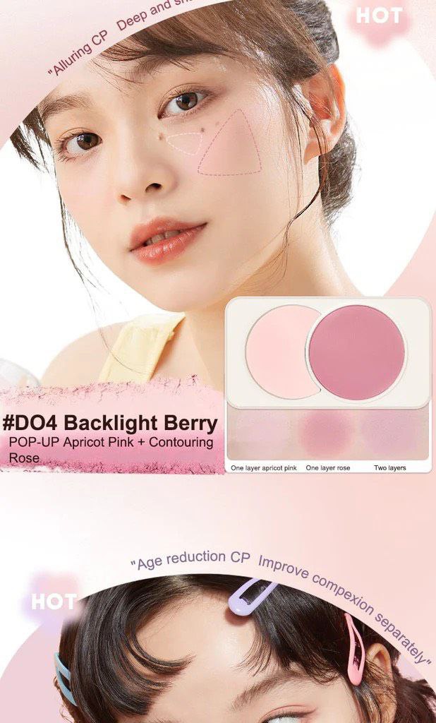 Bảng Má Hồng Judy Doll Dual Color Combination Blush